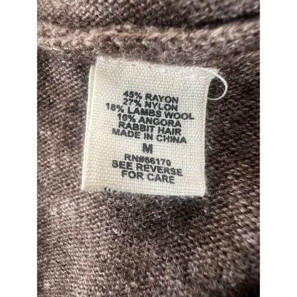 SLEEPING ON SNOW wool angora blend hooded embroidered cardigan M - Picture 5 of 7